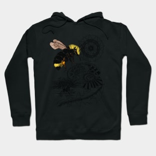 Bumblebee and Dandelion Doodle Hoodie